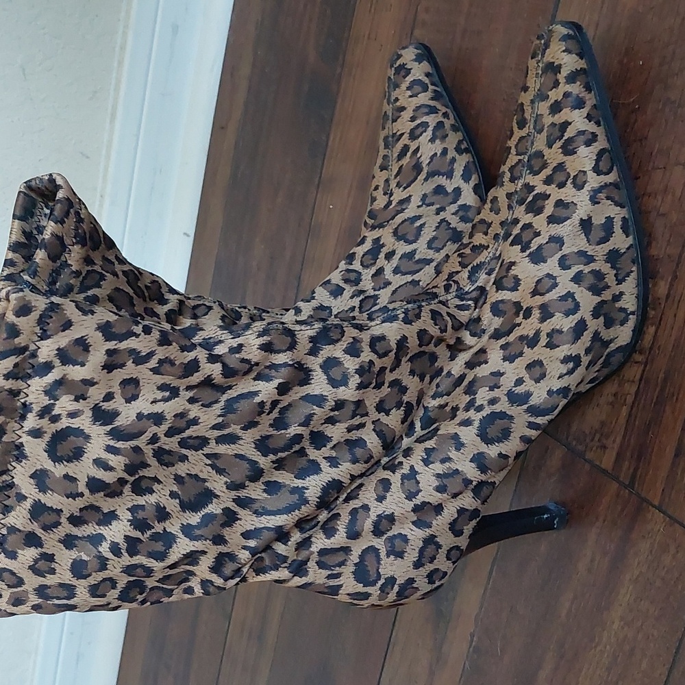 Cheetah print ankle boots